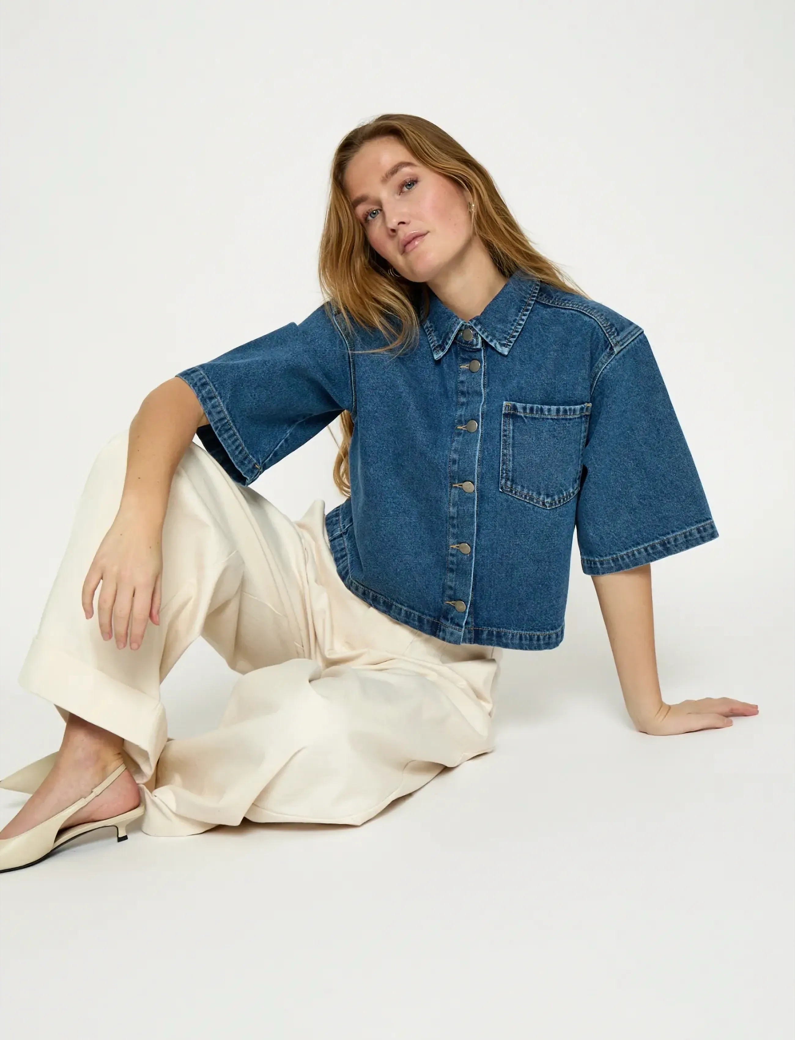 Minus Mskaddi Cropped Shirt skjortor & blusar dam – bild 5