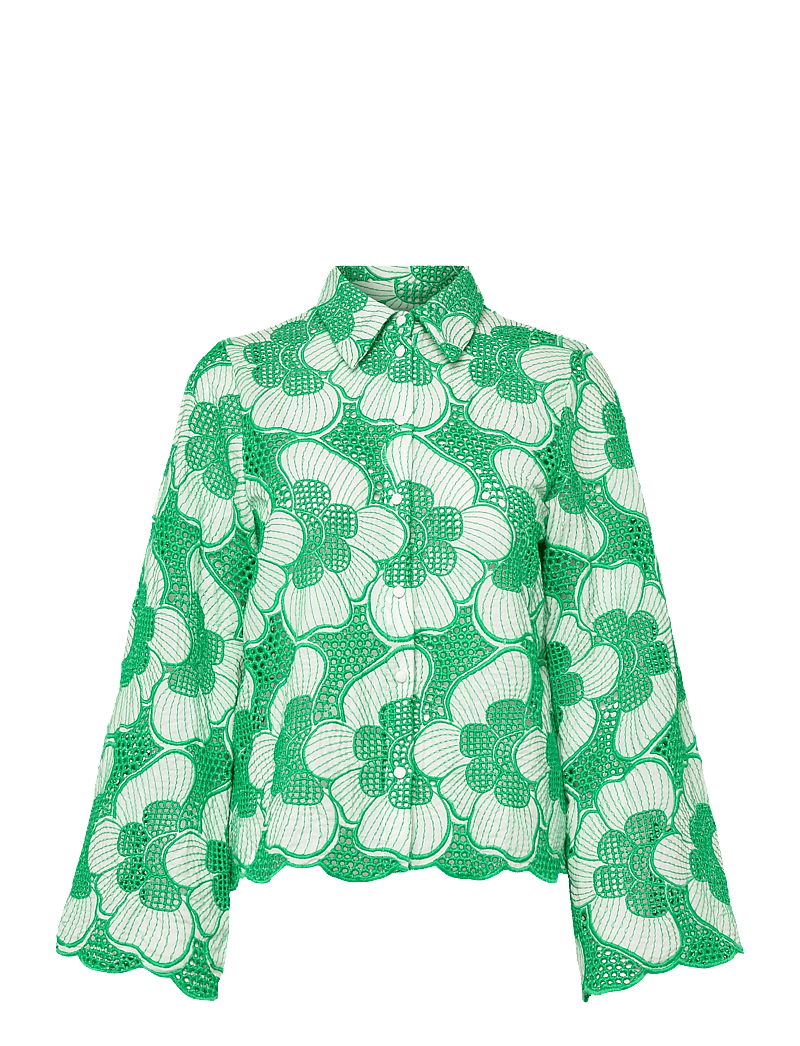 Minus - MSTanni Shirt - langärmlige hemden - greenbriar - 1