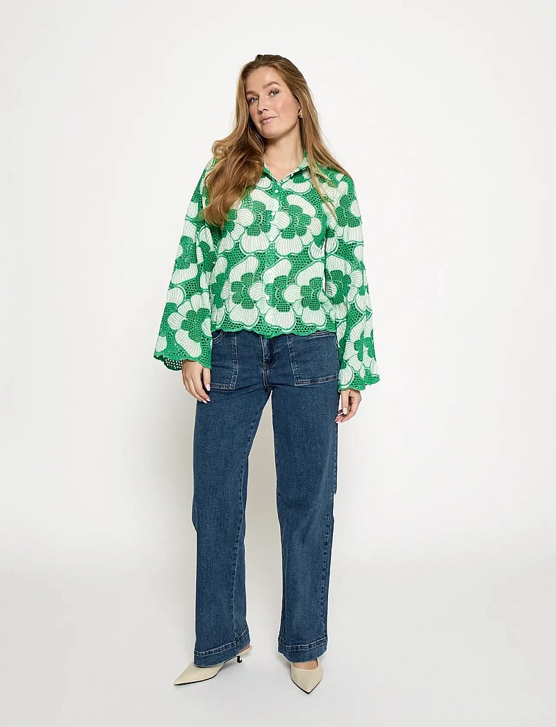 Minus - MSTanni Shirt - langärmlige hemden - greenbriar - 4
