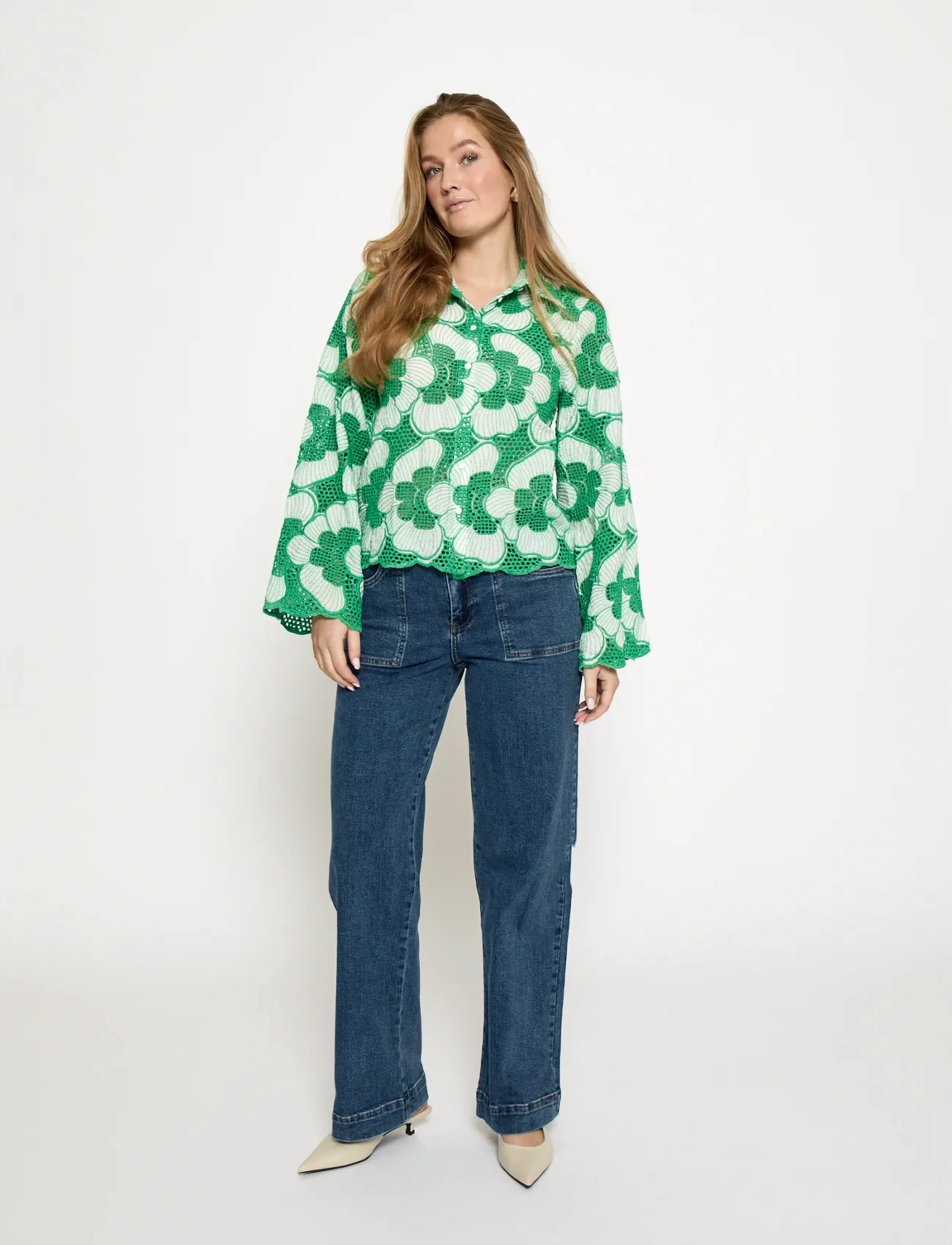 Minus - MSTanni Shirt - langærmede skjorter - greenbriar - 4