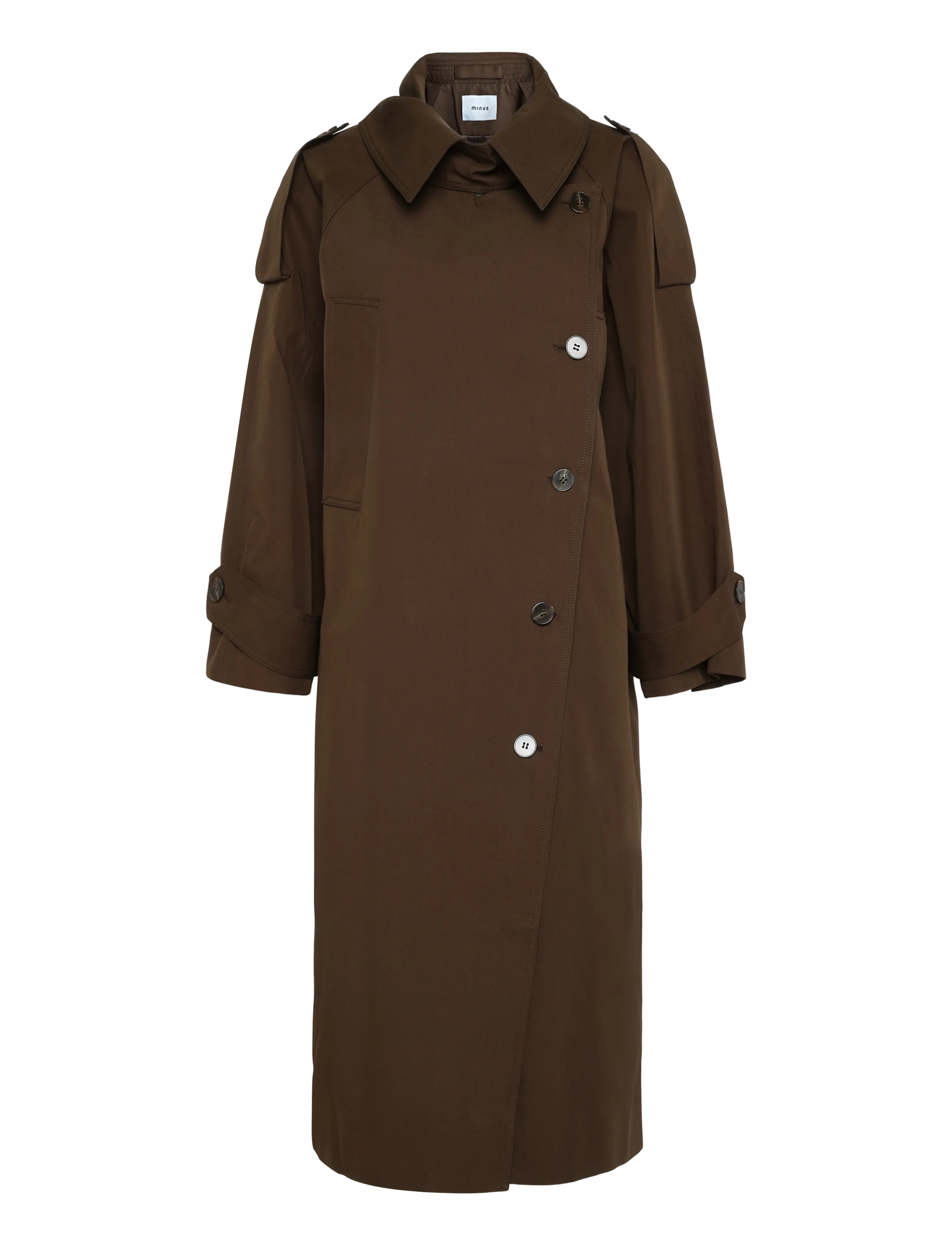 Minus MSPalina Coat - Trenchcoats - SLATE BROWN / brown