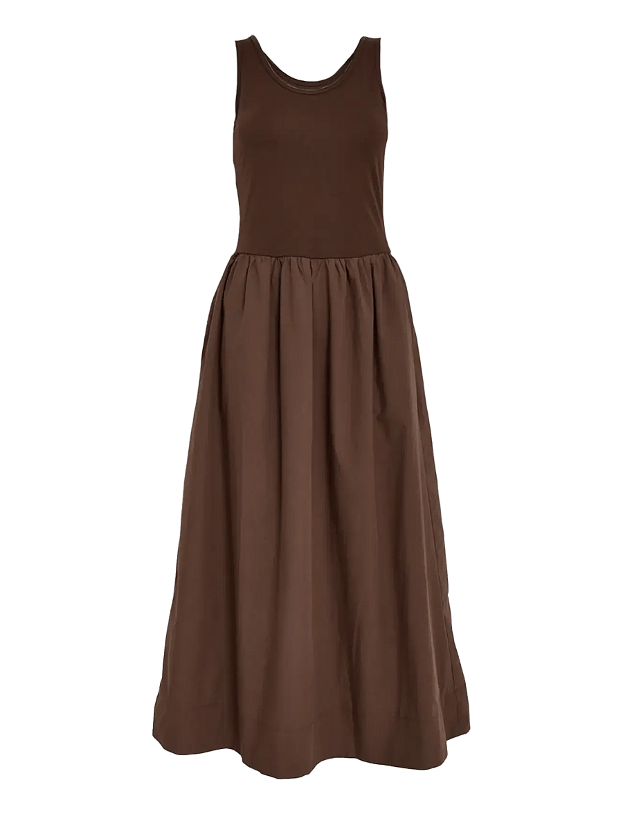 Minus - MSMarie Midi Dress - sommerkleider - chestnut - 1