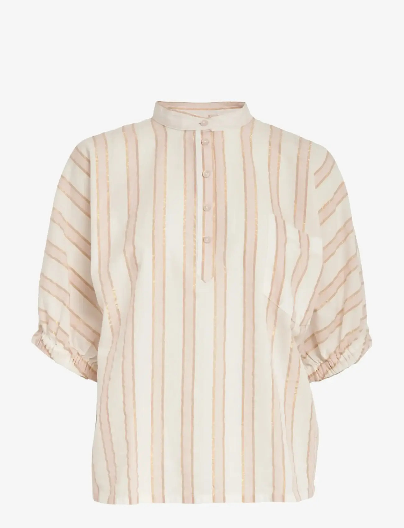 Minus - MSPatricia Blouse - kortærmede bluser - desert coral stripe - 1