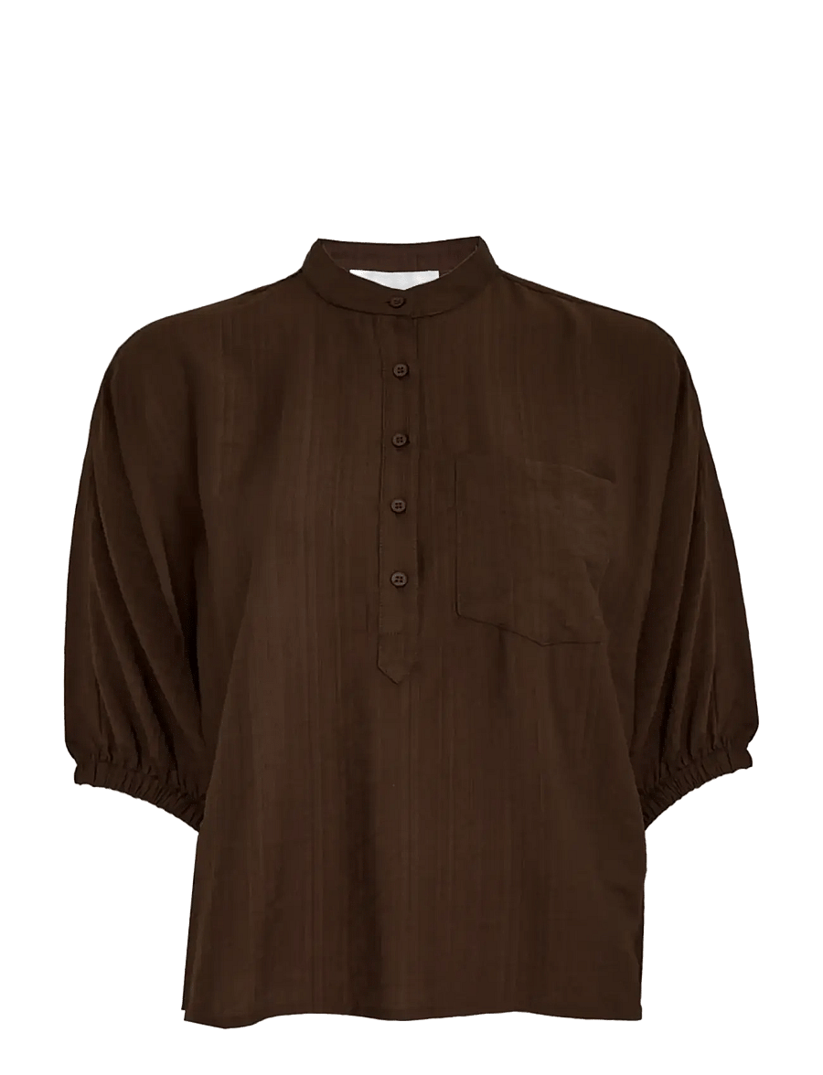 Minus - MSBarbara Blouse - blouses met korte mouwen - chestnut - 1