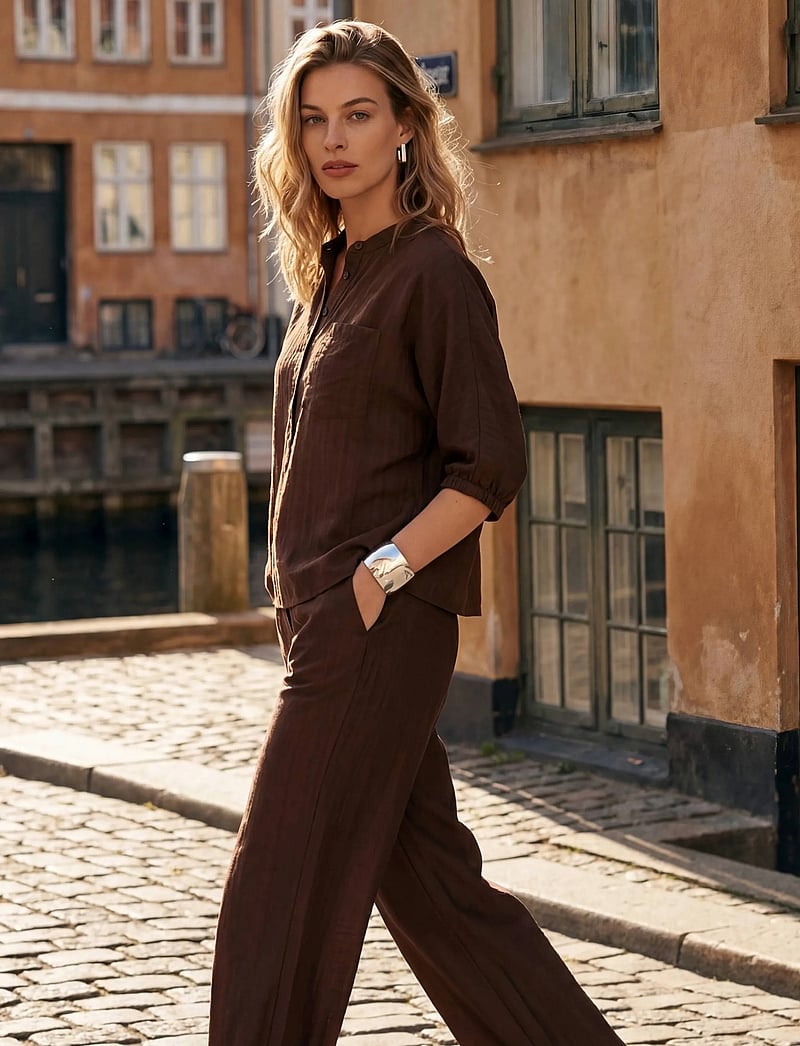 Minus - MSBarbara Blouse - blouses met korte mouwen - chestnut - 2