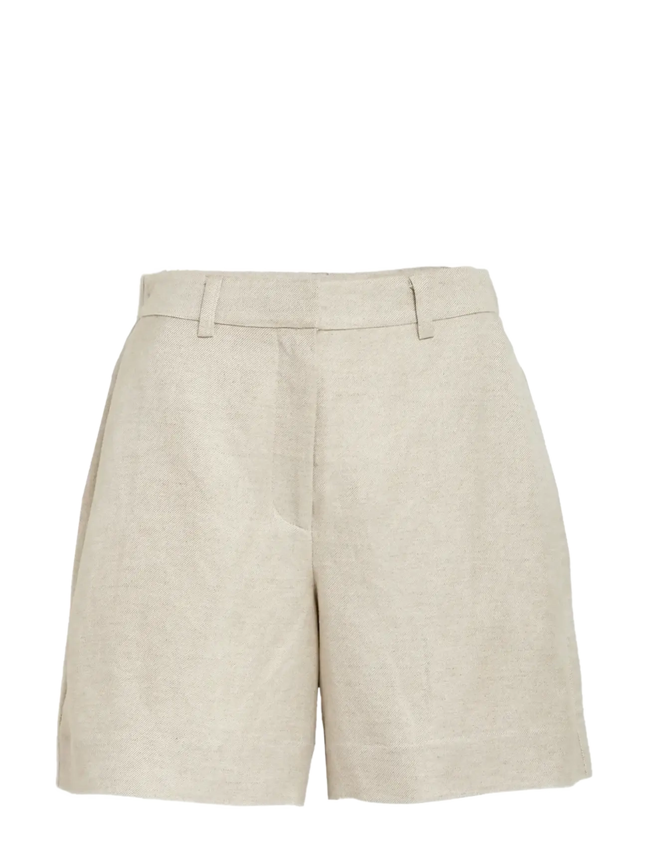 Minus MSJuno Linen Shorts - Vaatteet - NOMAD SAND MELANGE / beige