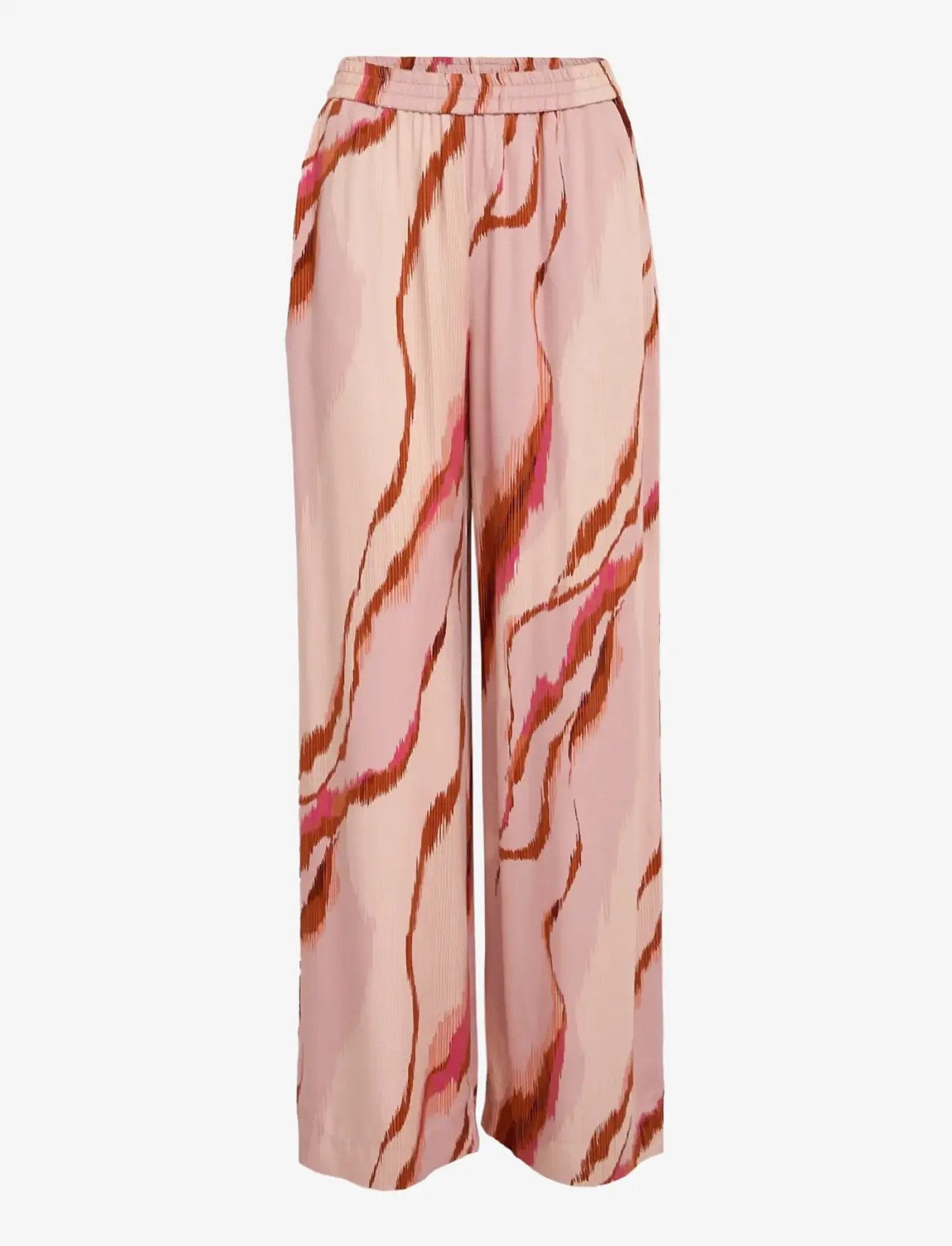 Minus - MSLuana Mid Waist Pant - vida byxor - desert coral print - 1