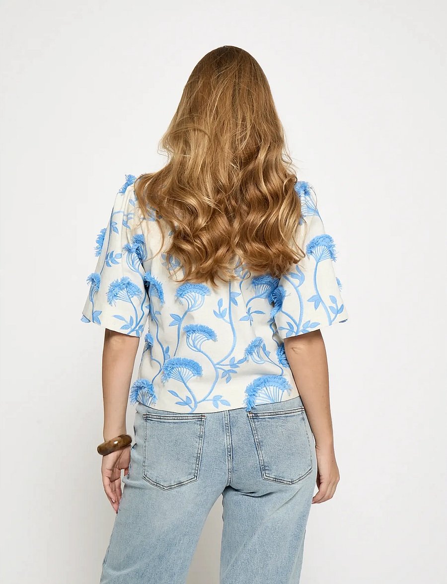 Minus - MSMisja Blouse - kurzärmelige blusen - skyway blue - 3