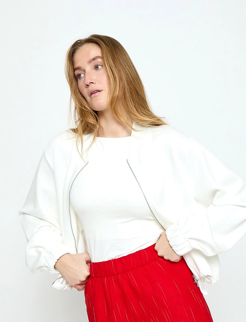 Minus - MSJane Short Jacket - vårjackor - cloud dancer - 4