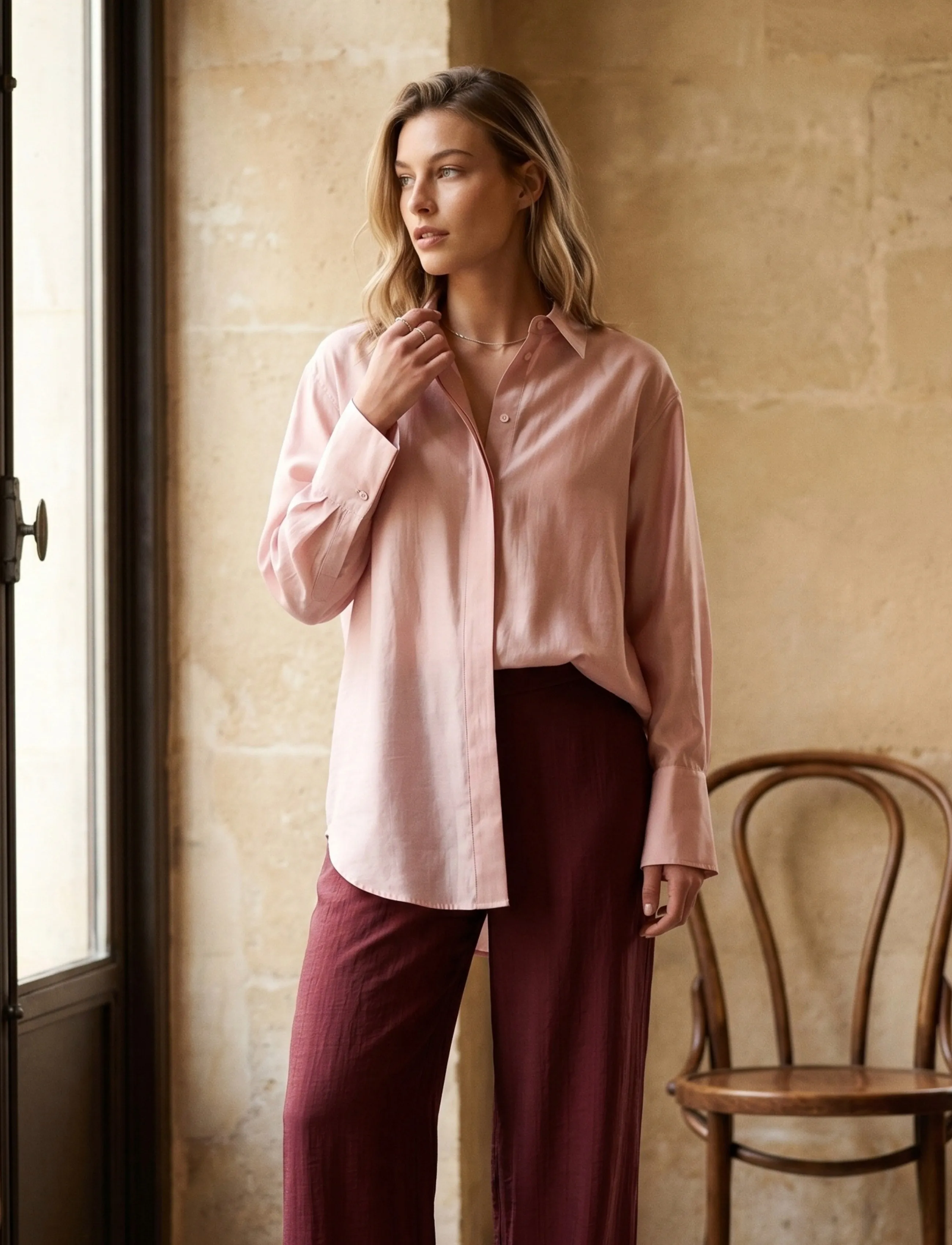 Minus MSEsmene Shirt - Koszule - CHERRY BLOSSOM / pink/rose