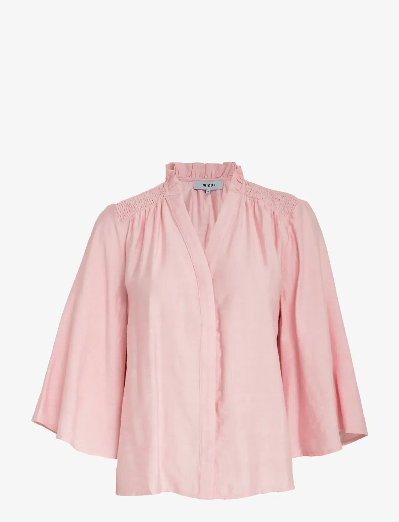 Minus - MSSeria V-Neck Shirt - blusen & hemden - cherry blossom - 1