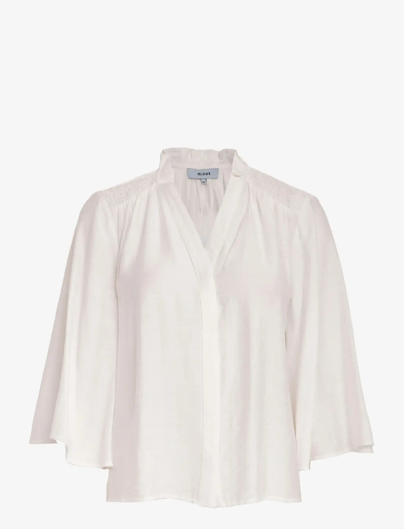 Minus - MSSeria V-Neck Shirt - cloud dancer - 1