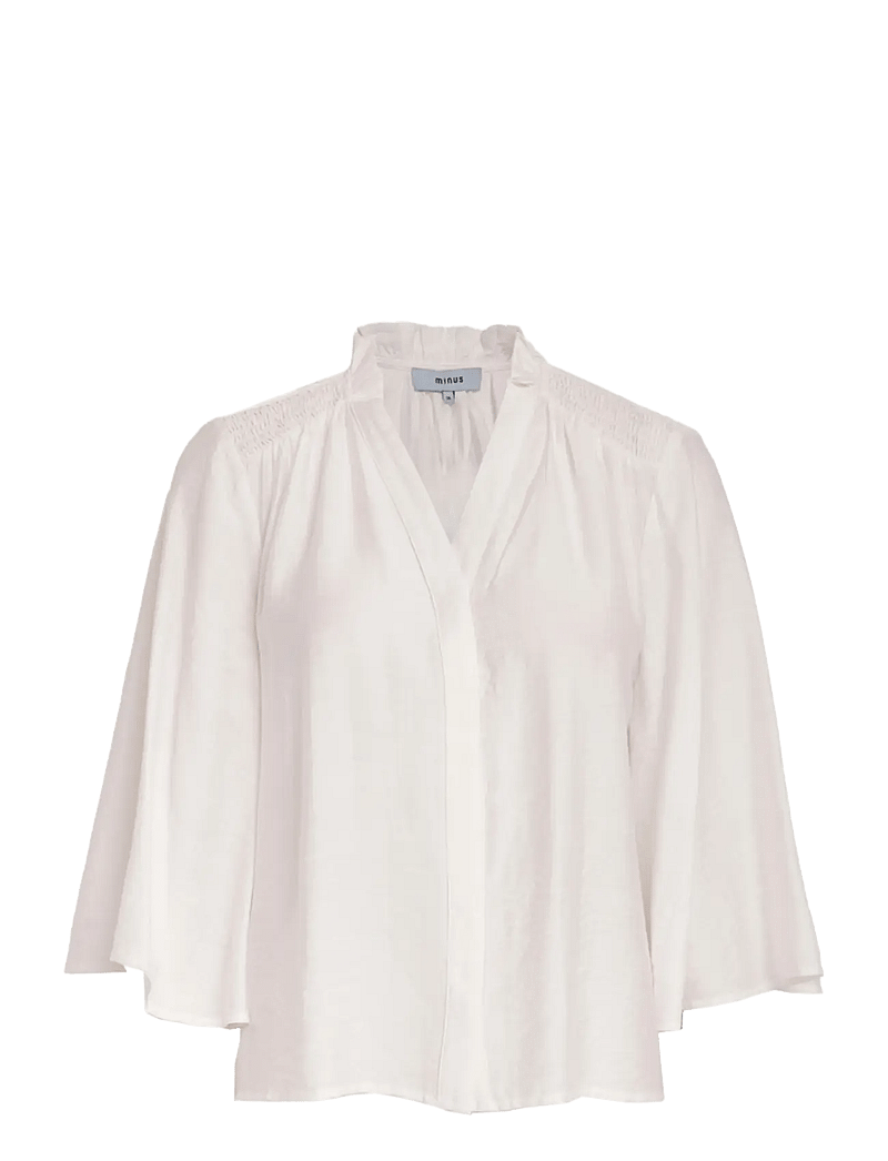 Minus - MSSeria V-Neck Shirt - cloud dancer - 1