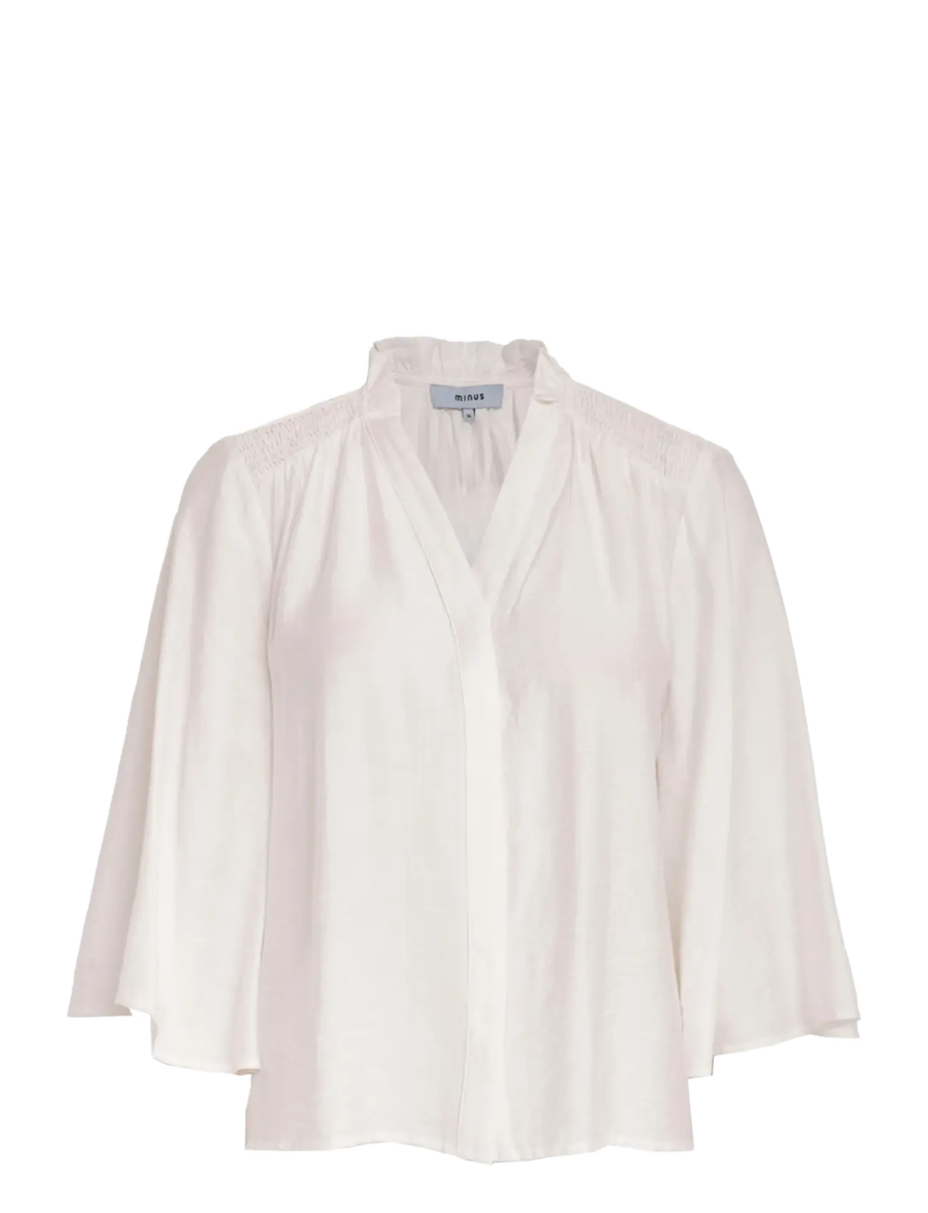 Minus MSSeria V-Neck Shirt - Nyheder - CLOUD DANCER / white