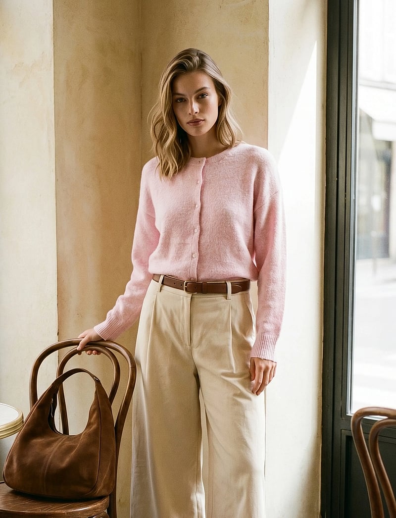 Minus - MSMarina Knit Cardigan - kardiganid - cherry blossom melange - 0
