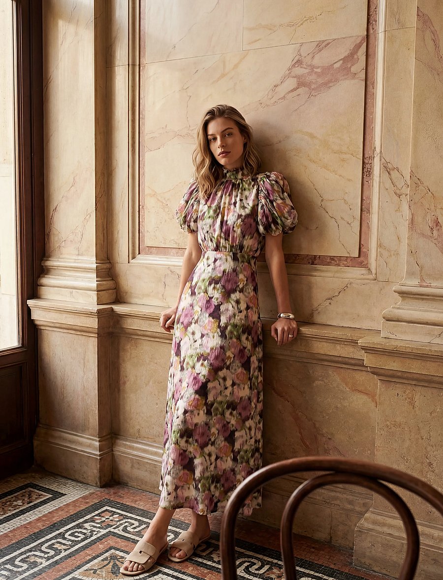 Minus - MSNadia Maxi Dress - andorra red print - 4