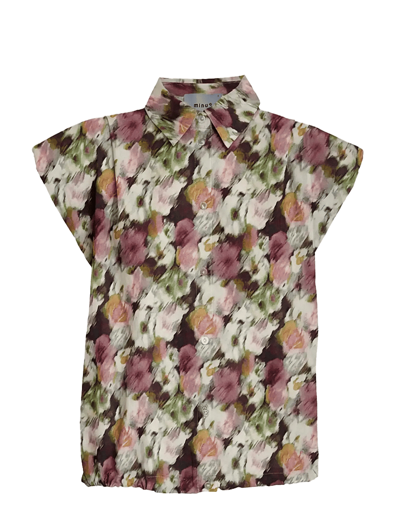 Minus - MSNadia Shirt - kortærmede skjorter - andorra red print - 0