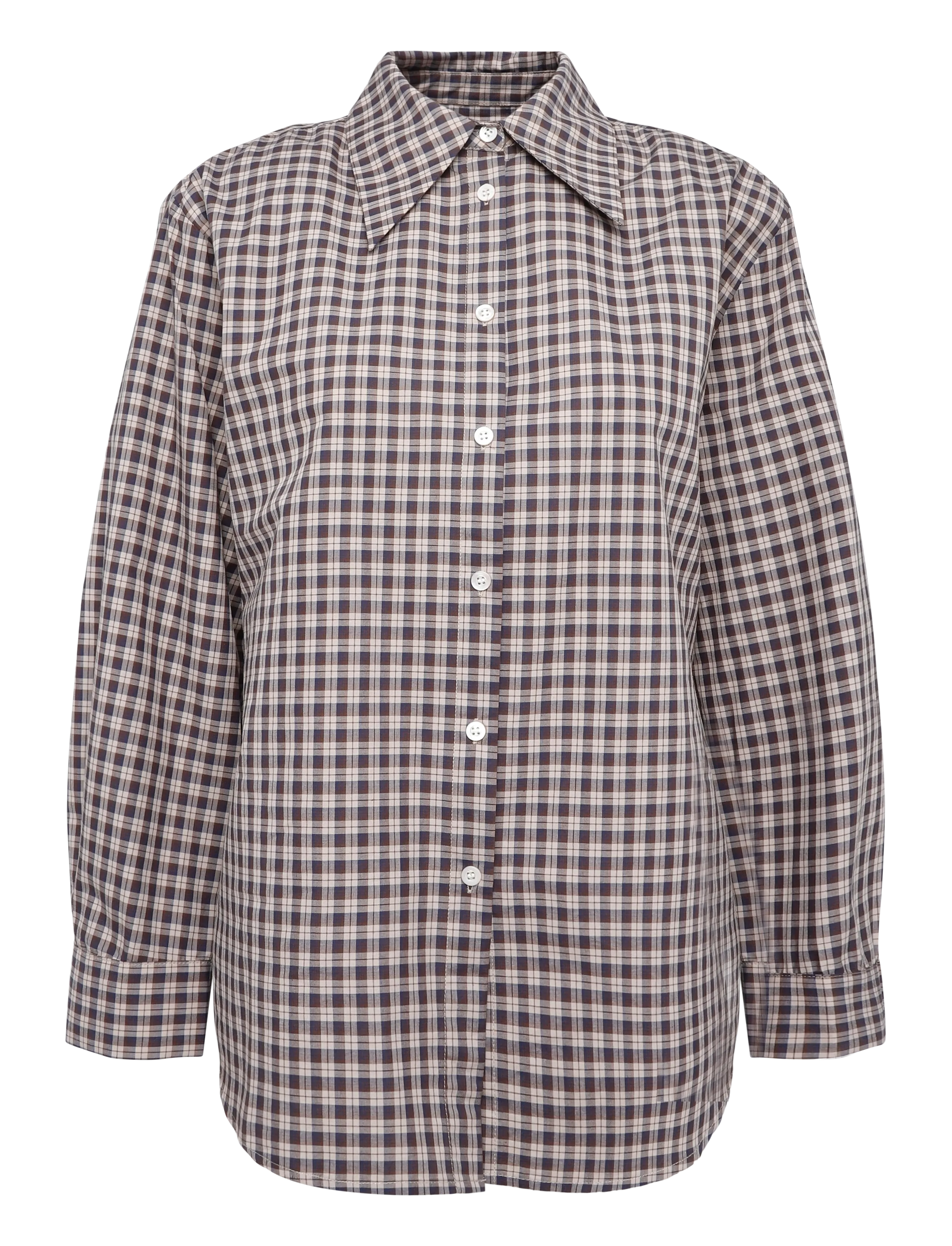 Minus MSSylvie Shirt - Bluser & Skjorter - TIRAMISU CHECKED / brown