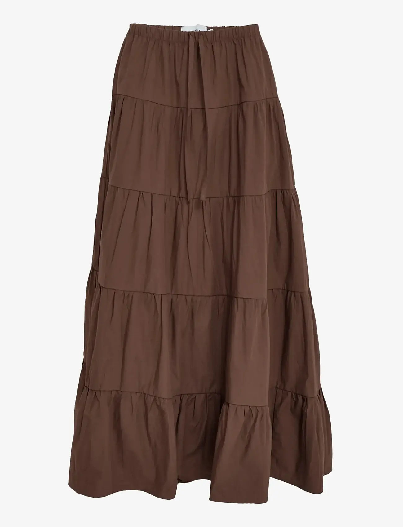 Minus - MSFreya Maxi Skirt - maxi nederdele - chestnut - 1