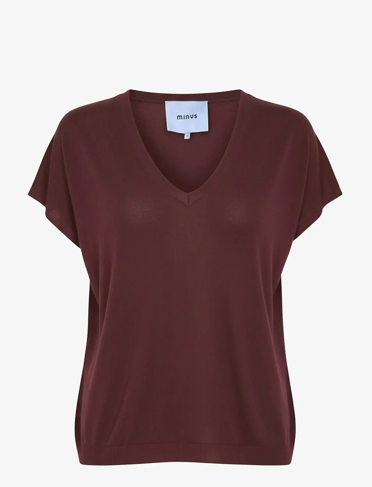 Minus - MSPeyton Batsleeve Knit T-Shirt - andorra red - 0