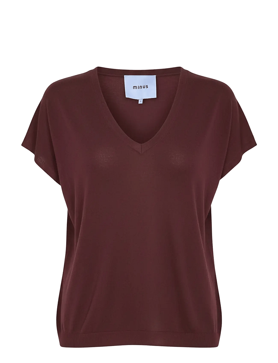 Minus - MSPeyton Batsleeve Knit T-Shirt - pullover - andorra red - 1