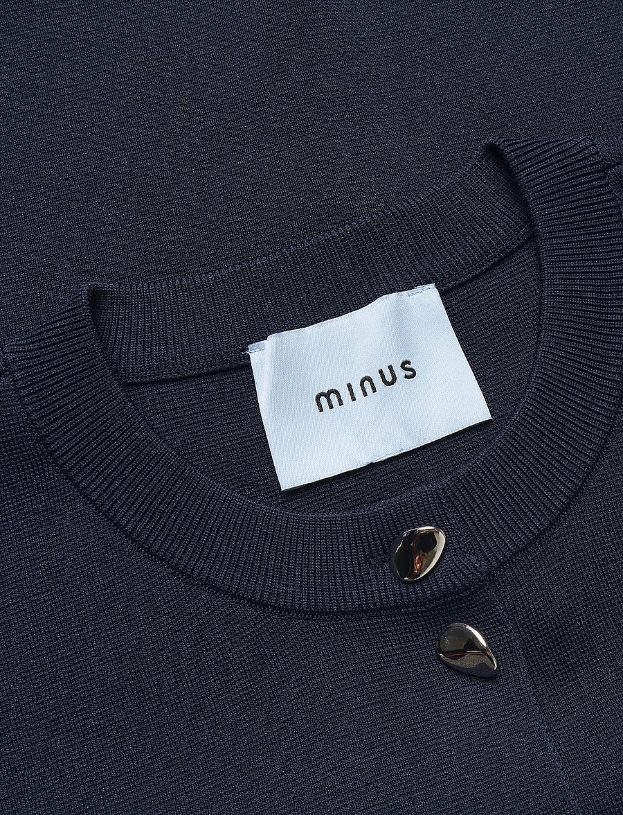 Minus - MSElenora Knit Cardigan - strickjacken - sky captain - 3