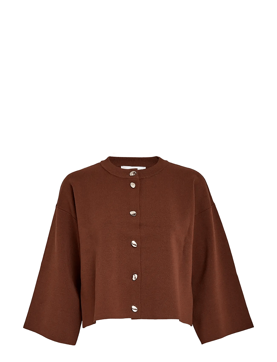 Minus - MSElenora Knit Cardigan - koftor - tiramisu - 0