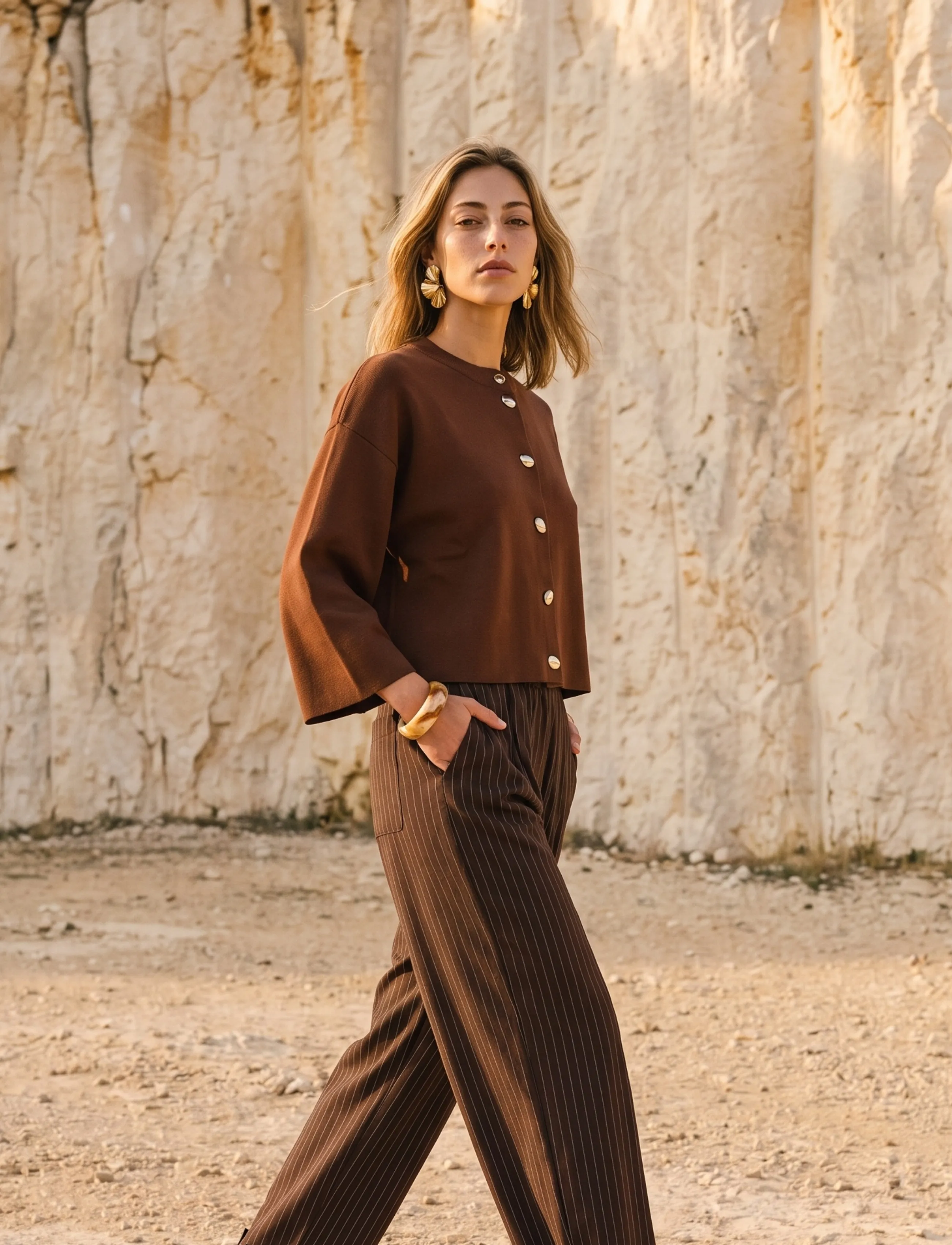 Minus - MSElenora Knit Cardigan - kardiganid - tiramisu - 3