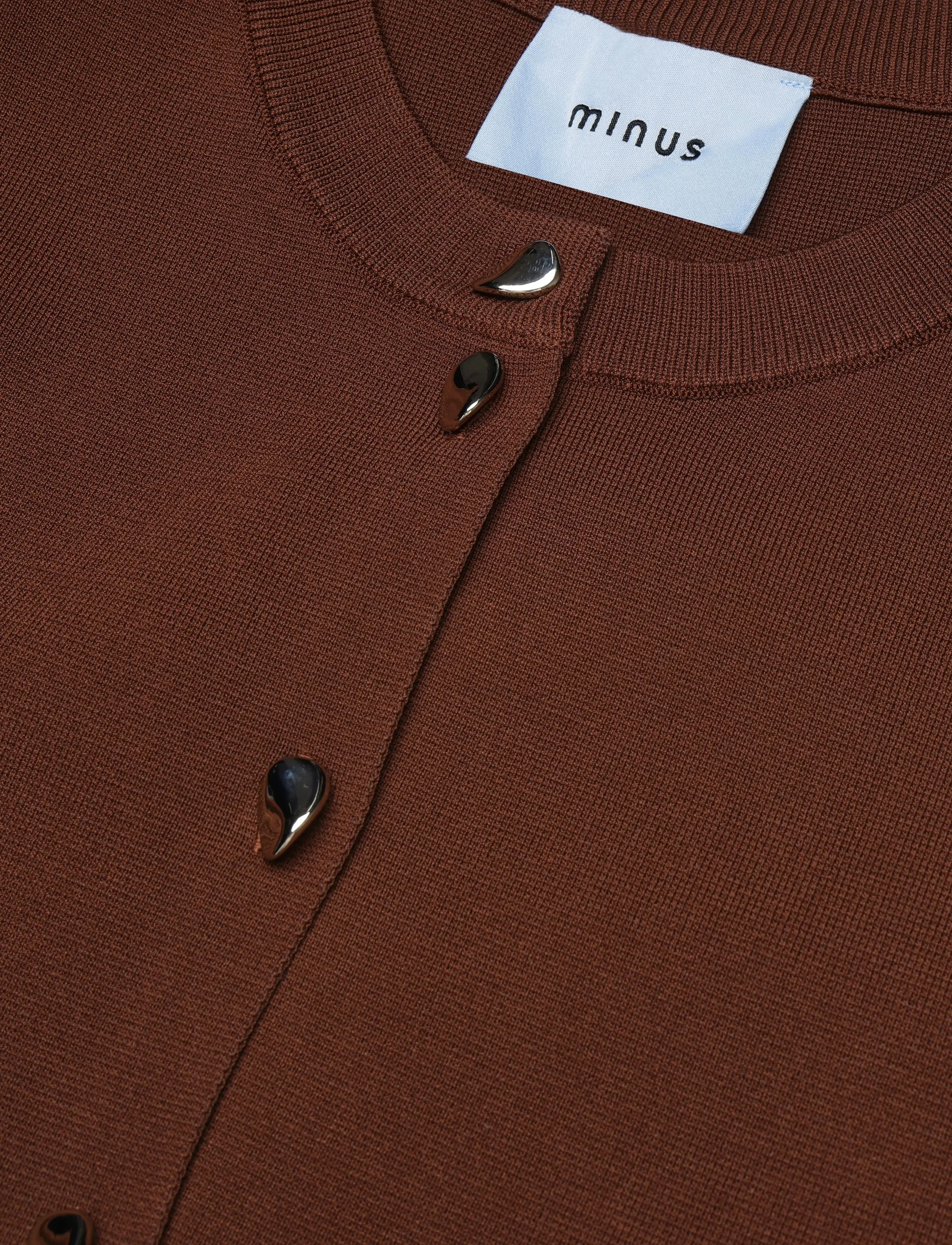 Minus - MSElenora Knit Cardigan - kardiganid - tiramisu - 4