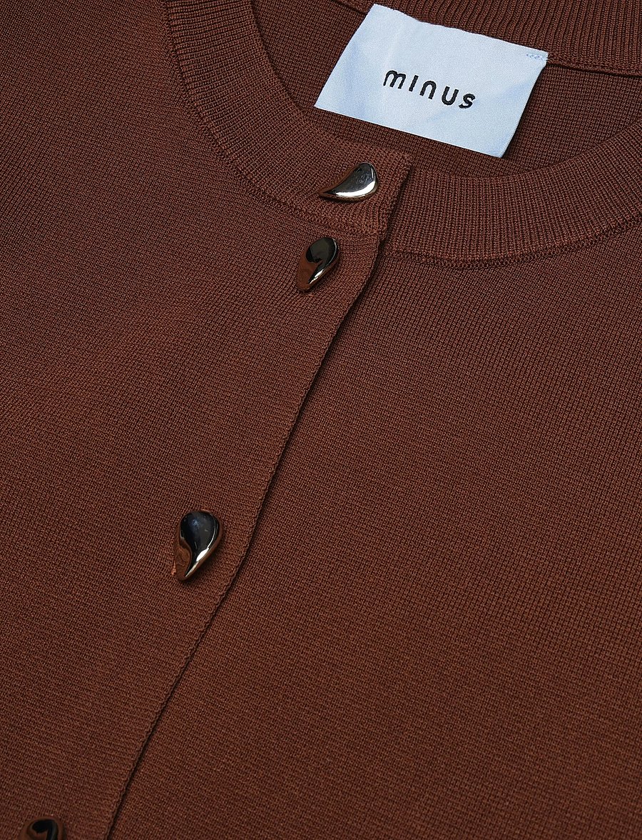 Minus - MSElenora Knit Cardigan - kardiganid - tiramisu - 4