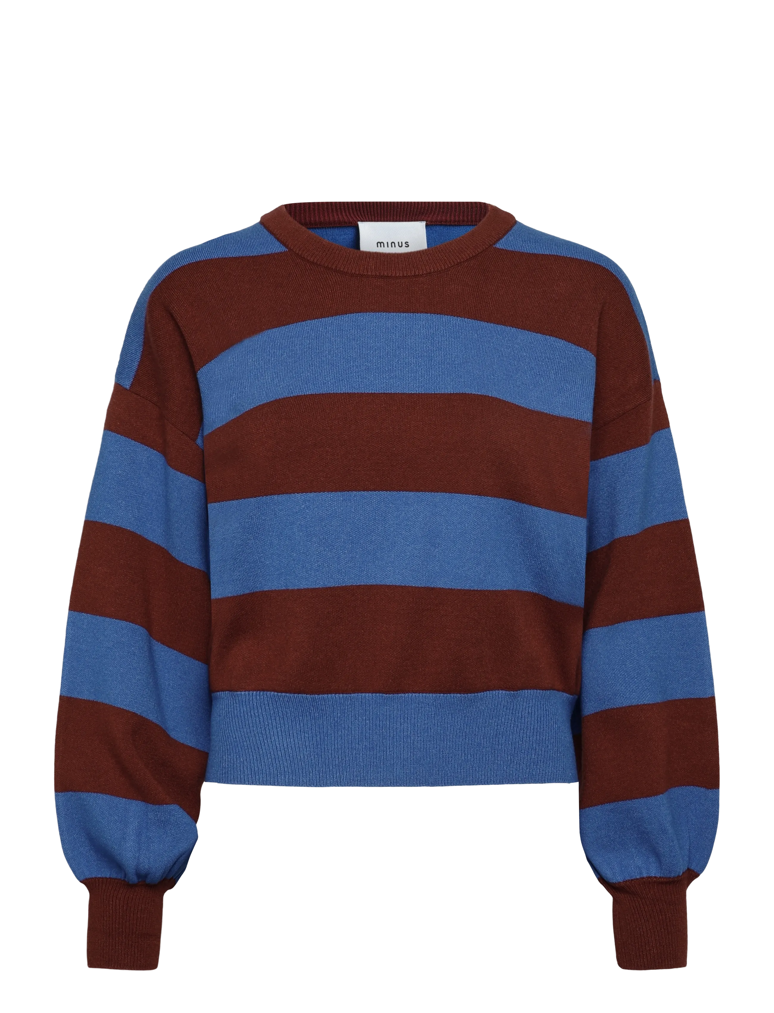Minus MSLolly Knit Pullover - Farben der Saison - ANDORRA STRIPE / burgundy