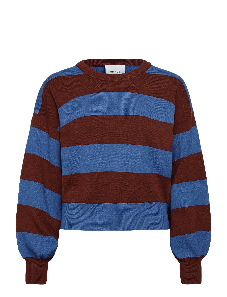 Minus - MSLolly Knit Pullover - striktrøjer - andorra stripe - 1