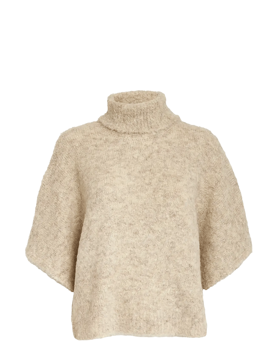 Minus - MSMargrethe GRS RWS Knit Vest - stickade västar - sand gray melange - 0