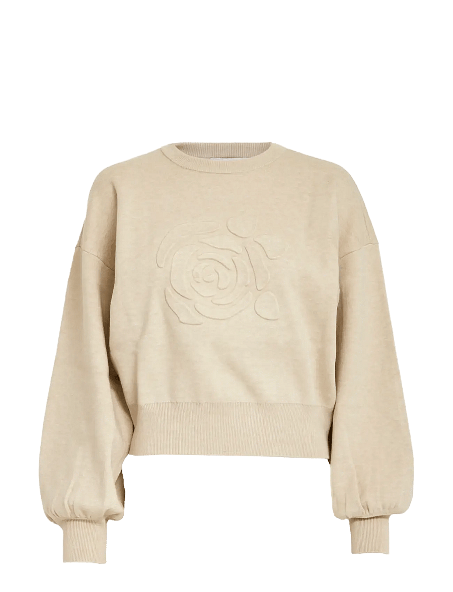 Minus - MSZelia Knit Pullover - stickade tröjor - sand gray - 0