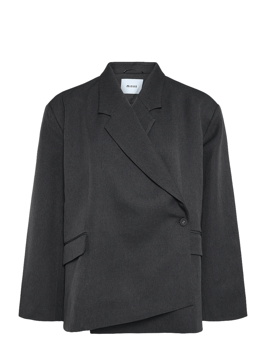 Minus - MSVivianne Oversize Blazer - einreihige blazer - dark grey - 1