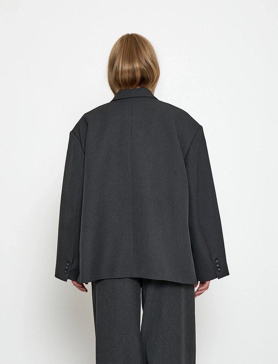 Minus - MSVivianne Oversize Blazer - dark grey - 0