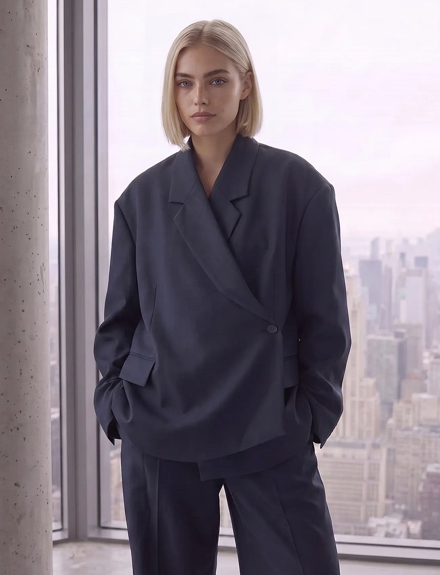 Minus - MSVivianne Oversize Blazer - einreihige blazer - sky captain - 0