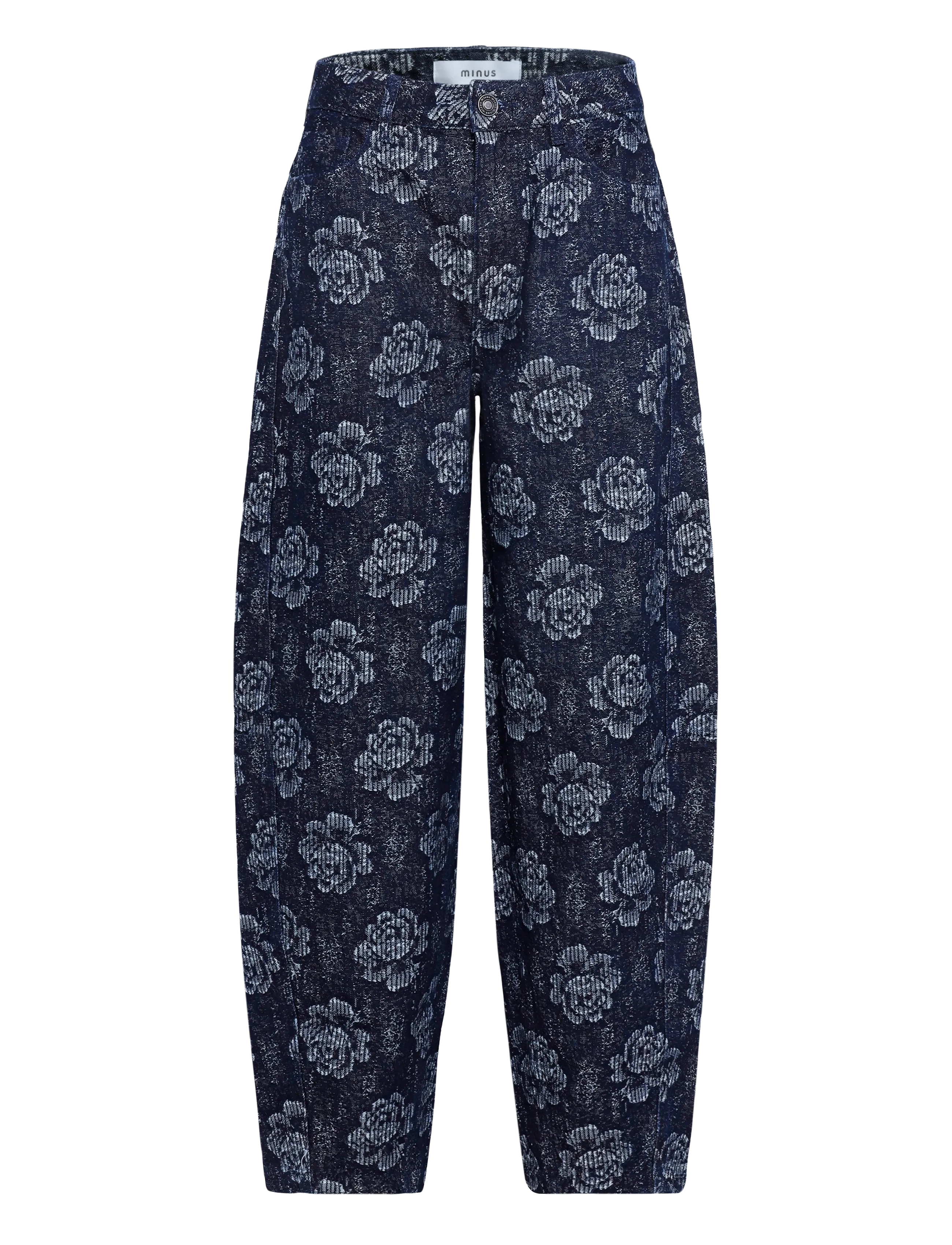 Minus - MSHeather Mid Waist Pant - hosen mit geradem bein - dark denim - 1