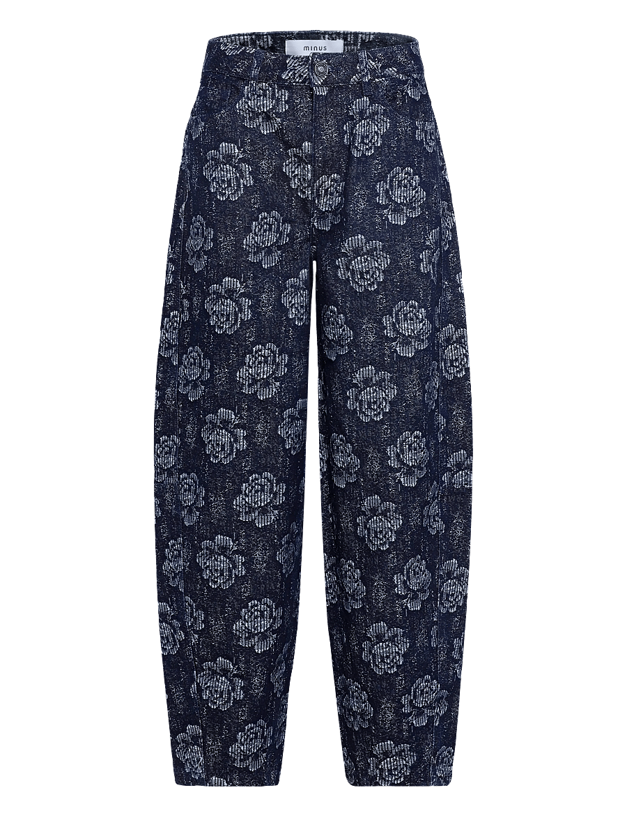 Minus - MSHeather Mid Waist Pant - hosen mit geradem bein - dark denim - 1