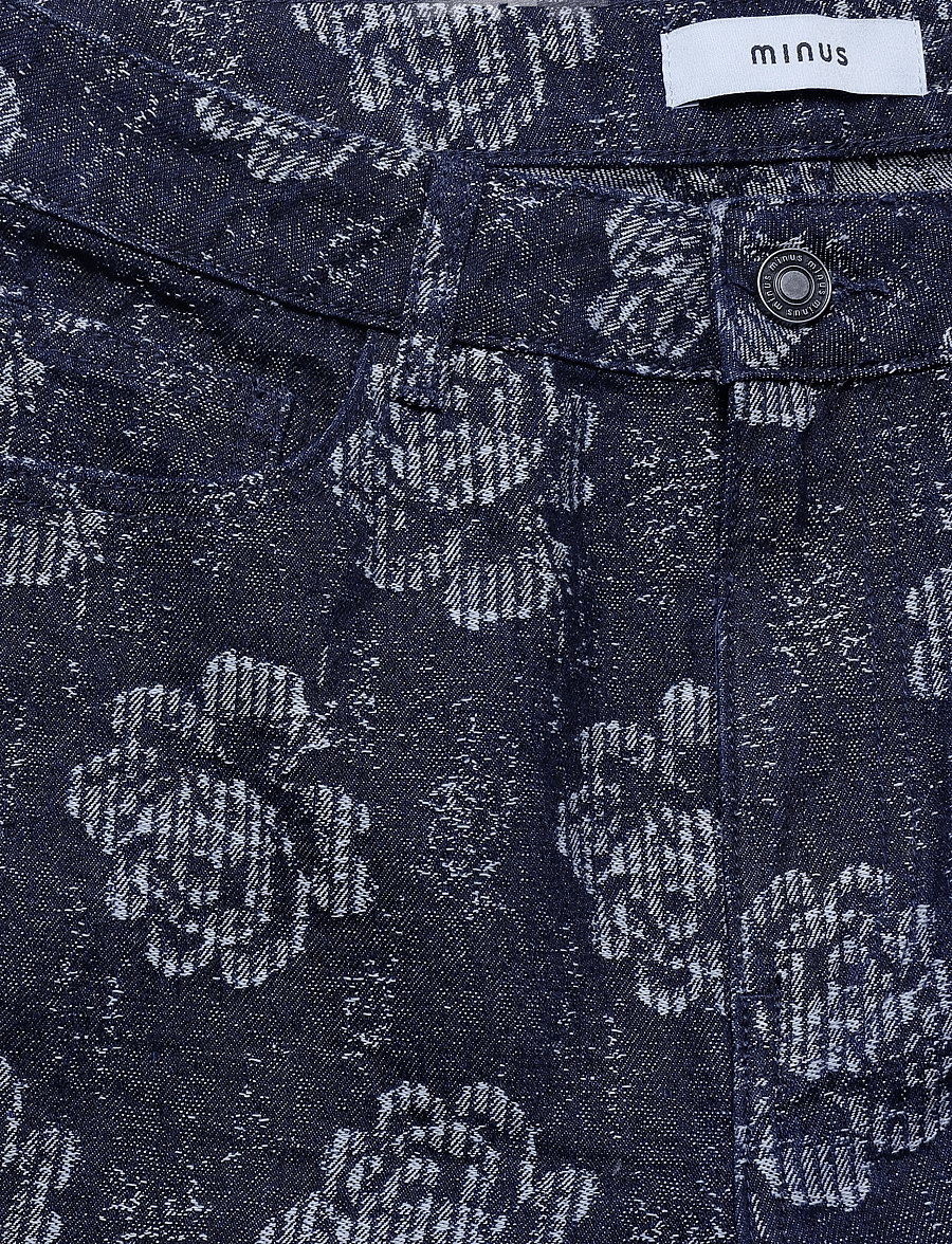 Minus - MSHeather Mid Waist Pant - hosen mit geradem bein - dark denim - 3