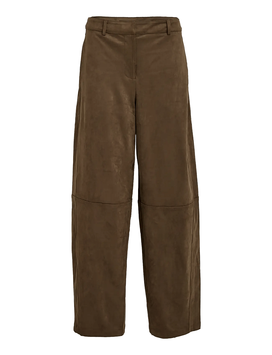 Minus - MSAlva Mid Waist Pant - hosen mit weitem bein - beech green - 0