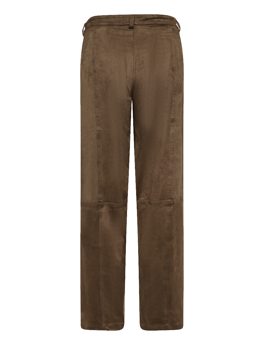 Minus - MSAlva Mid Waist Pant - bukser med brede ben - beech green - 2