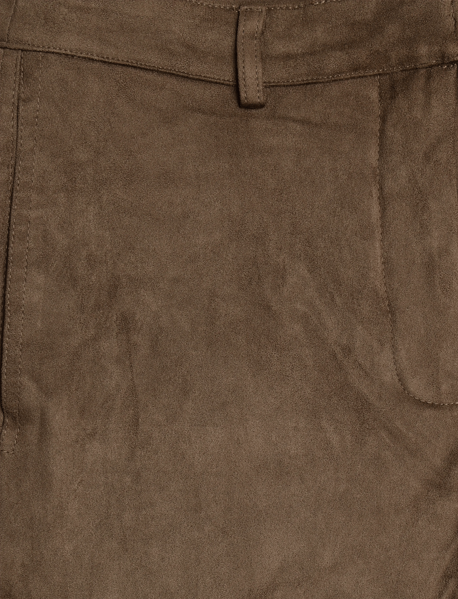 Minus - MSAlva Mid Waist Pant - bukser med brede ben - beech green - 5
