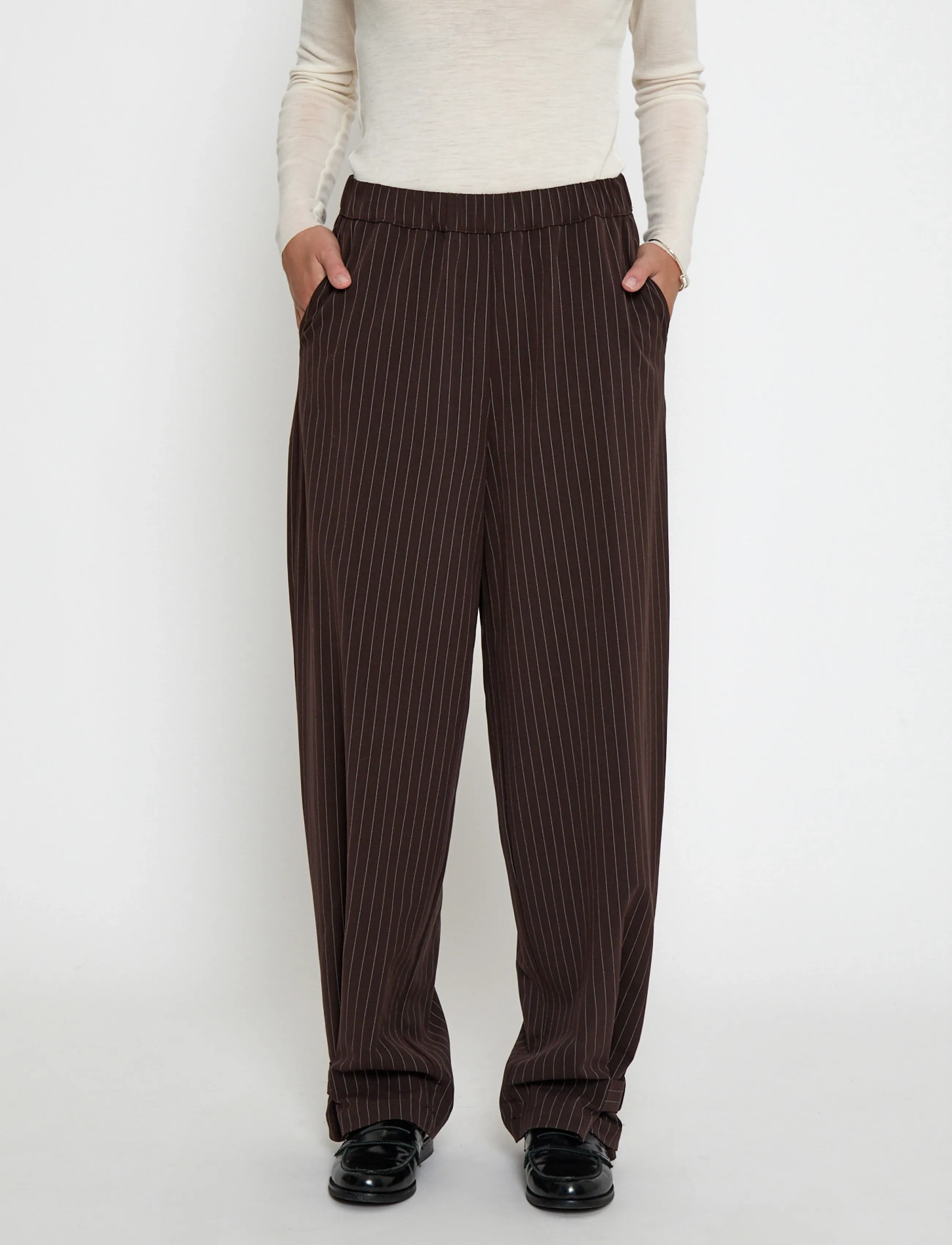 Minus MSFilippa Mid Waist Pant - Inspiration - TIRAMISU / brown