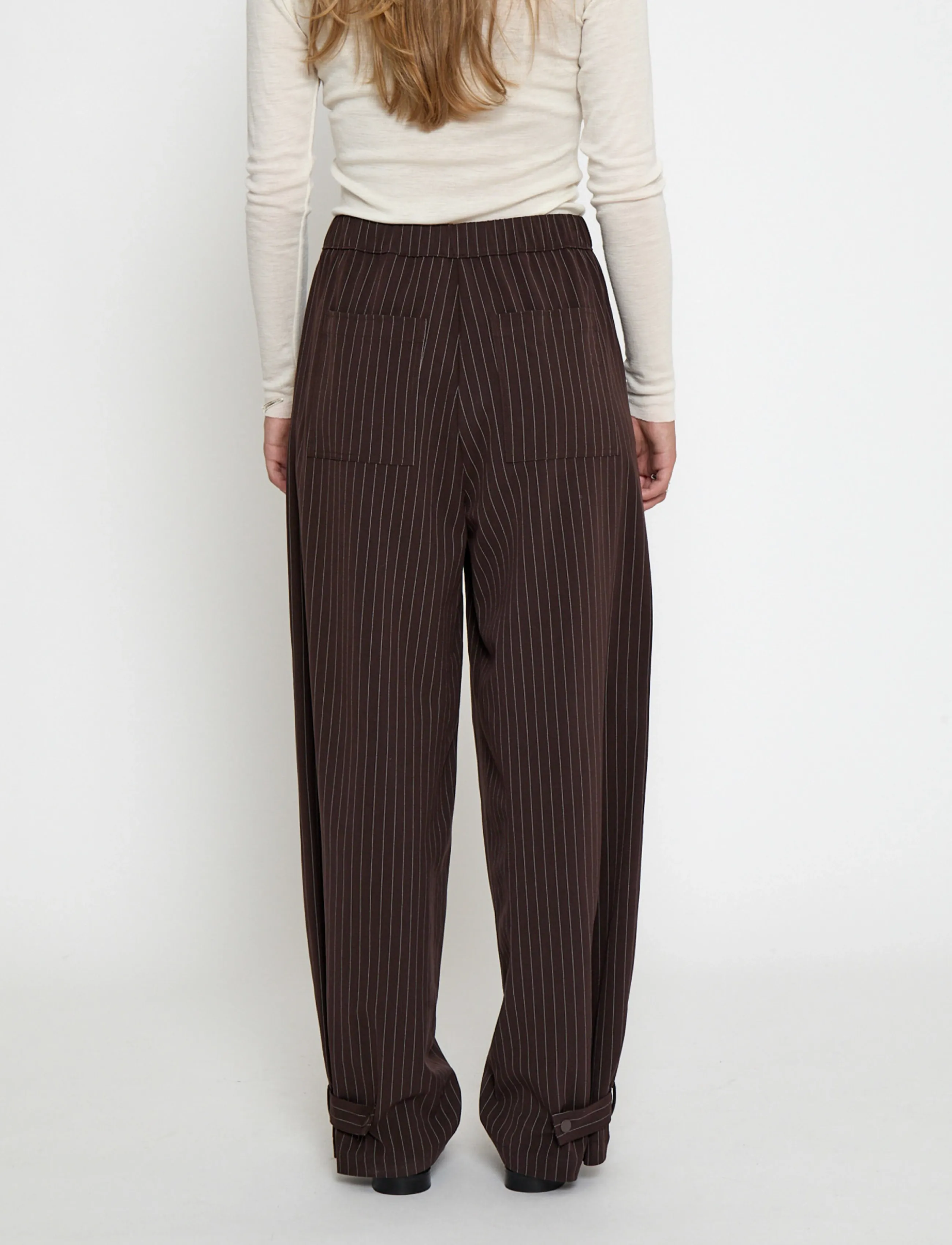 Minus - MSFilippa Mid Waist Pant - bukser med brede ben - tiramisu - 2