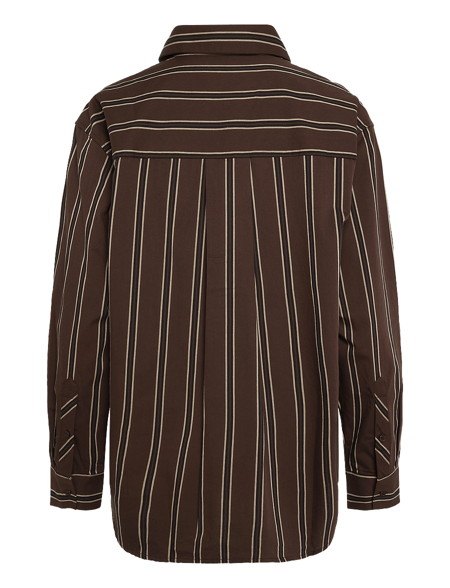Minus - MSJanine Shirt - langärmlige hemden - tiramisu striped - 1
