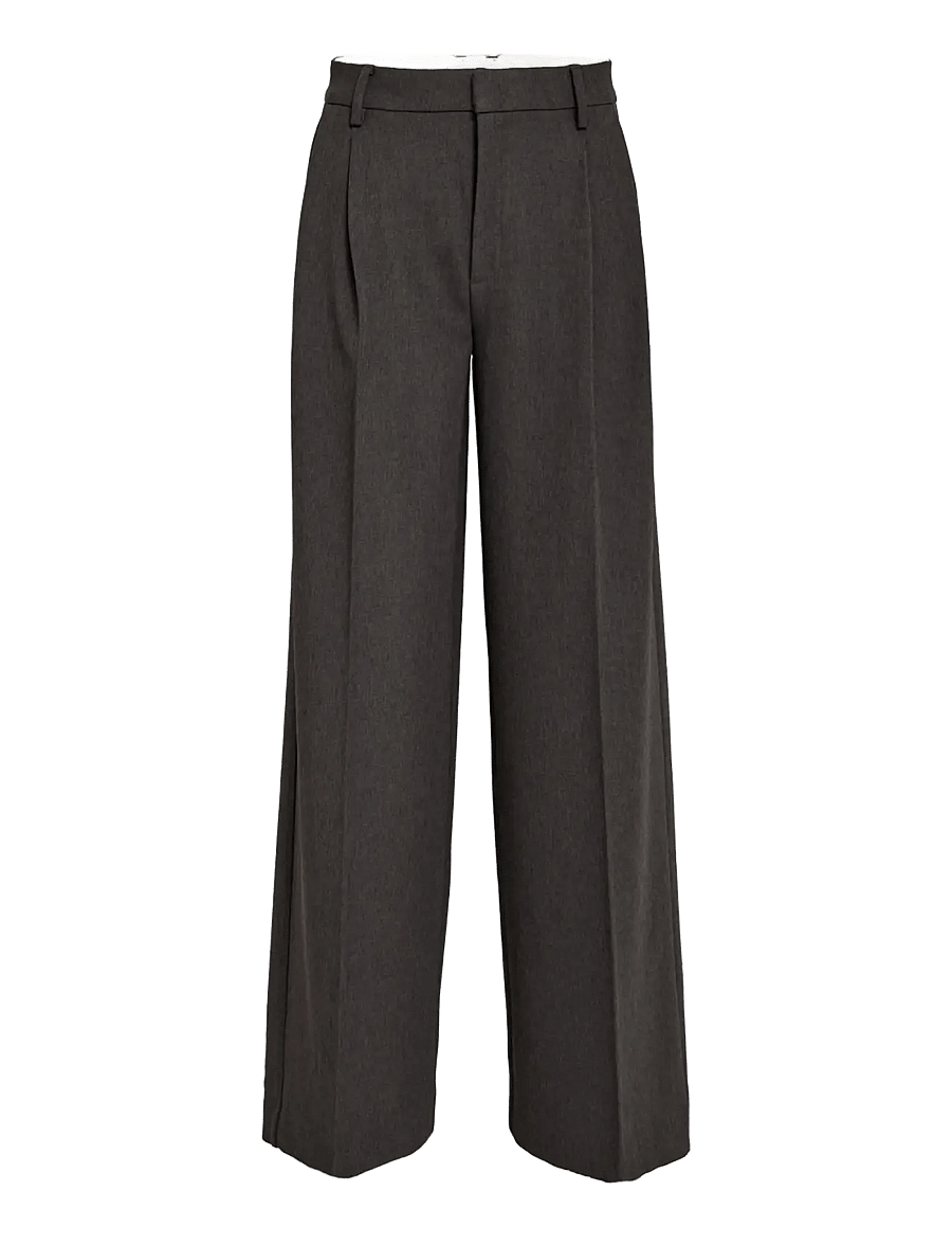 Minus - MSVivianne Mid Waist Pant - hosen mit weitem bein - dark grey - 1