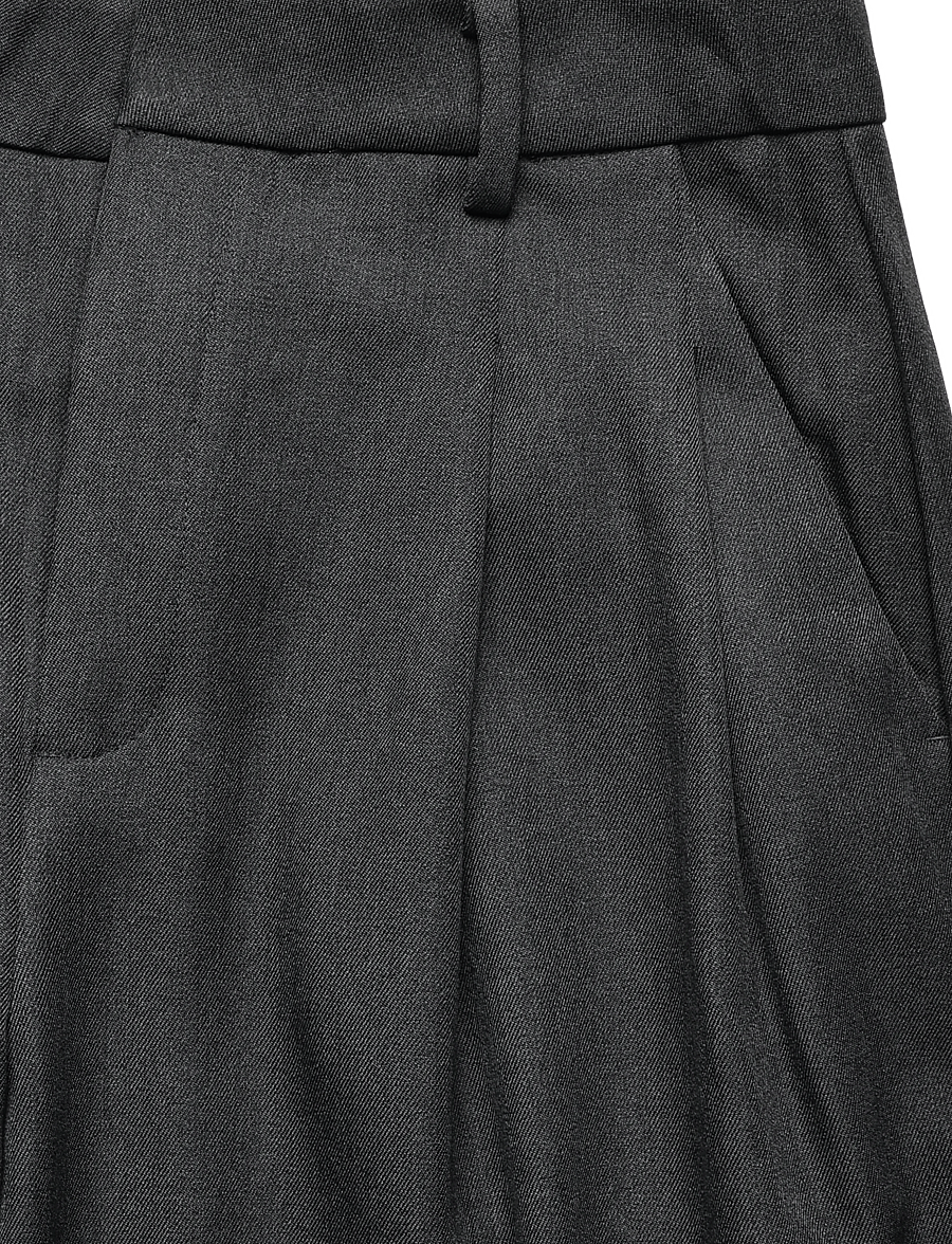 Minus - MSVivianne GRS Mid Waist Pant - hosen mit weitem bein - dark grey - 5