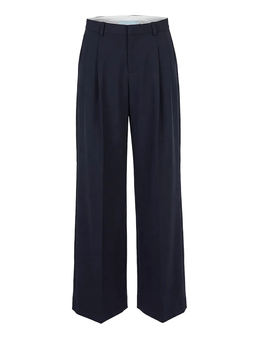 Minus - MSVivianne Mid Waist Pant - hosen mit weitem bein - sky captain - 1