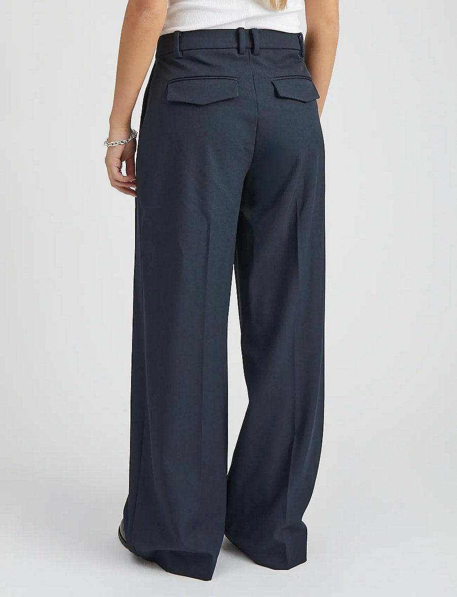 Minus - MSVivianne Mid Waist Pant - hosen mit weitem bein - sky captain - 3